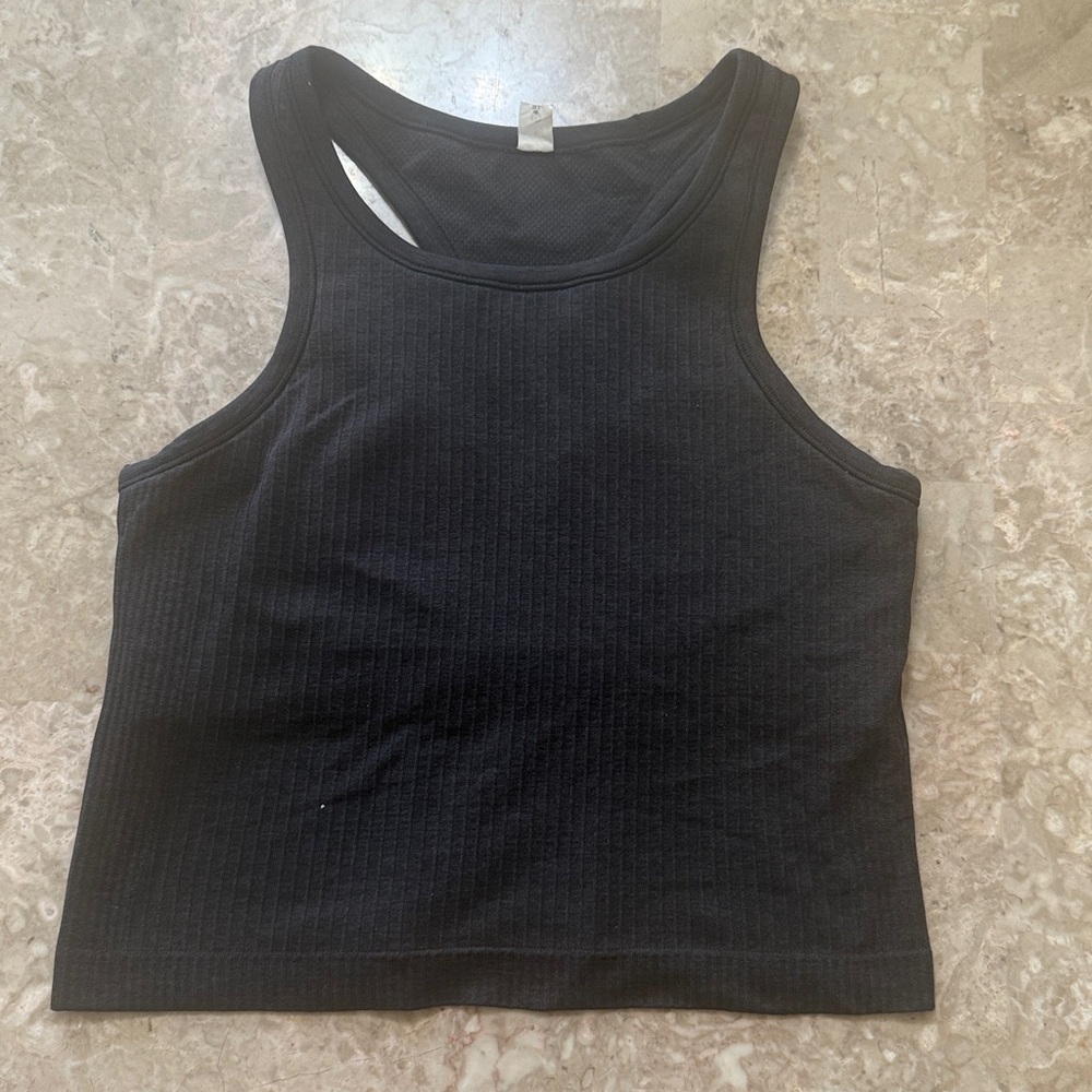 Lululemon Athletica Black Ribbed Tank Top